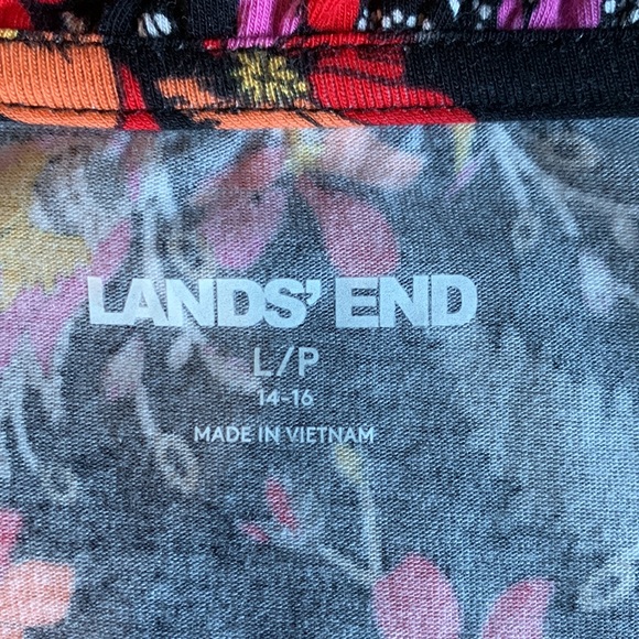 Lands End Ruffle V-Neck Top - Petite Large - Picture 6 of 15